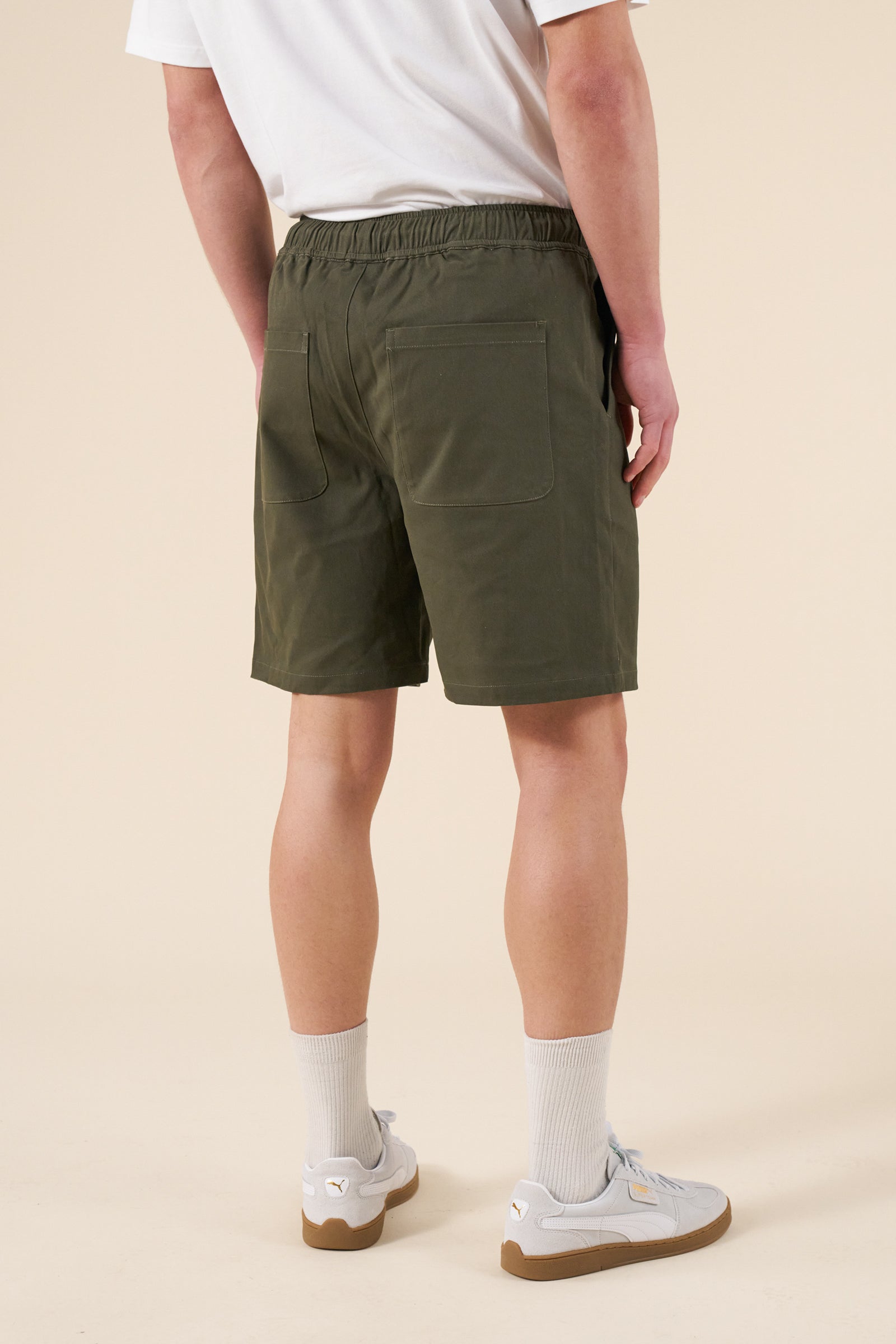 CANVAS SHORTS - ARMY GREEN