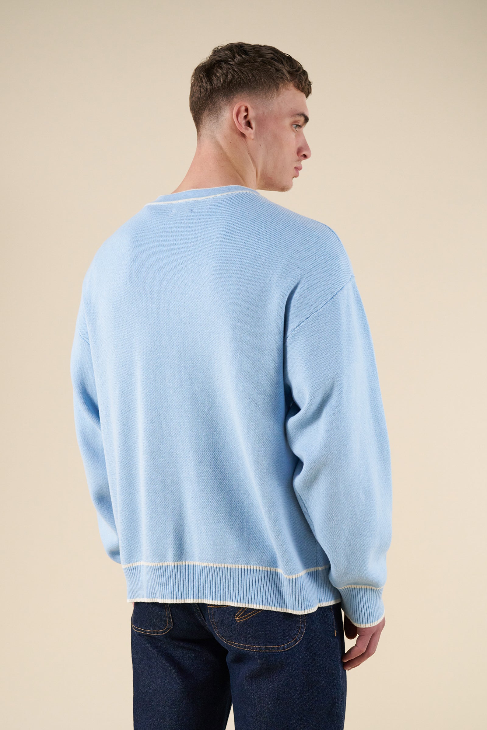SIGNATURE CHENILLE CARDIGAN - SKY BLUE