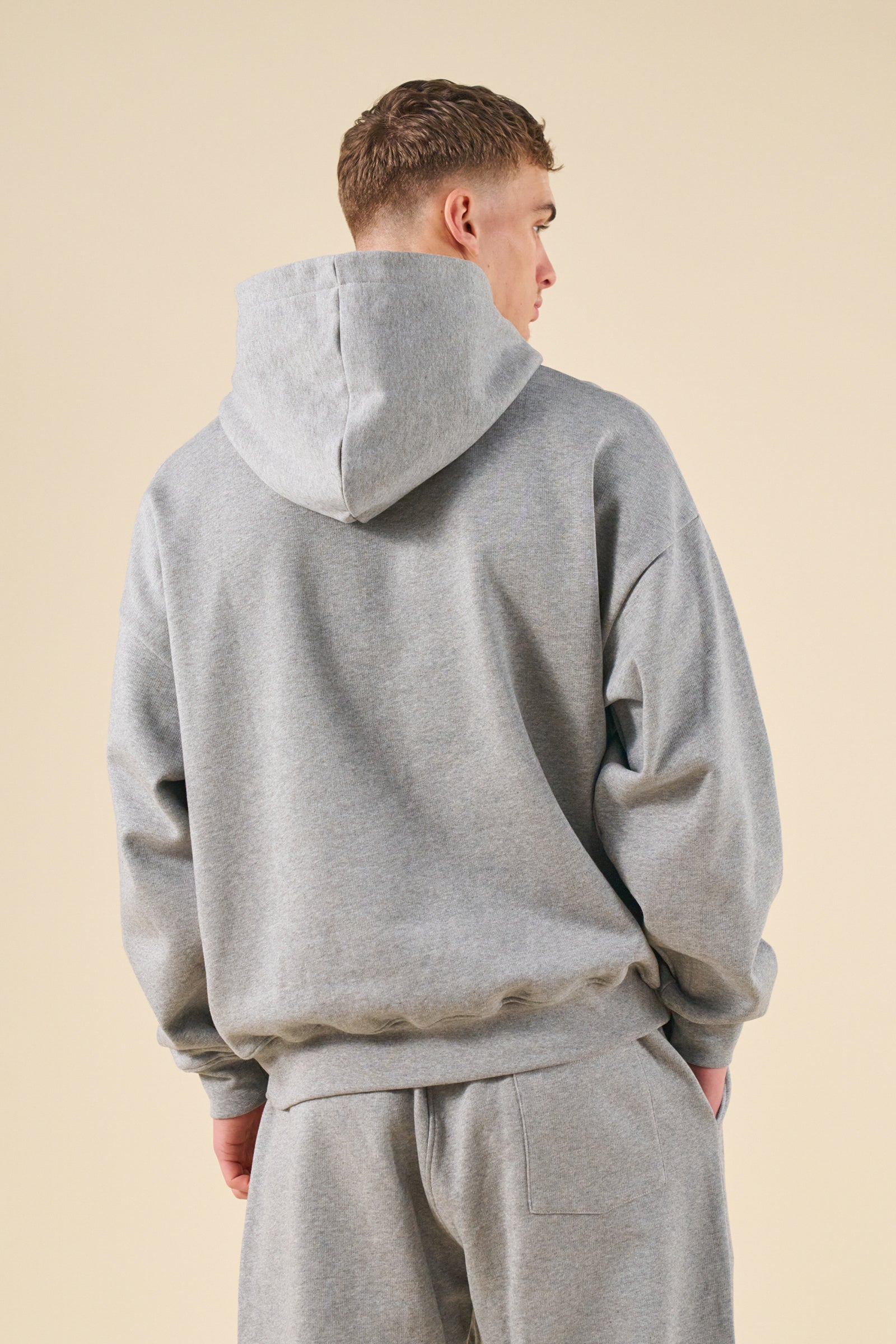 SUSTAIN HEAVY  HOODIE  - HEATHER GREY