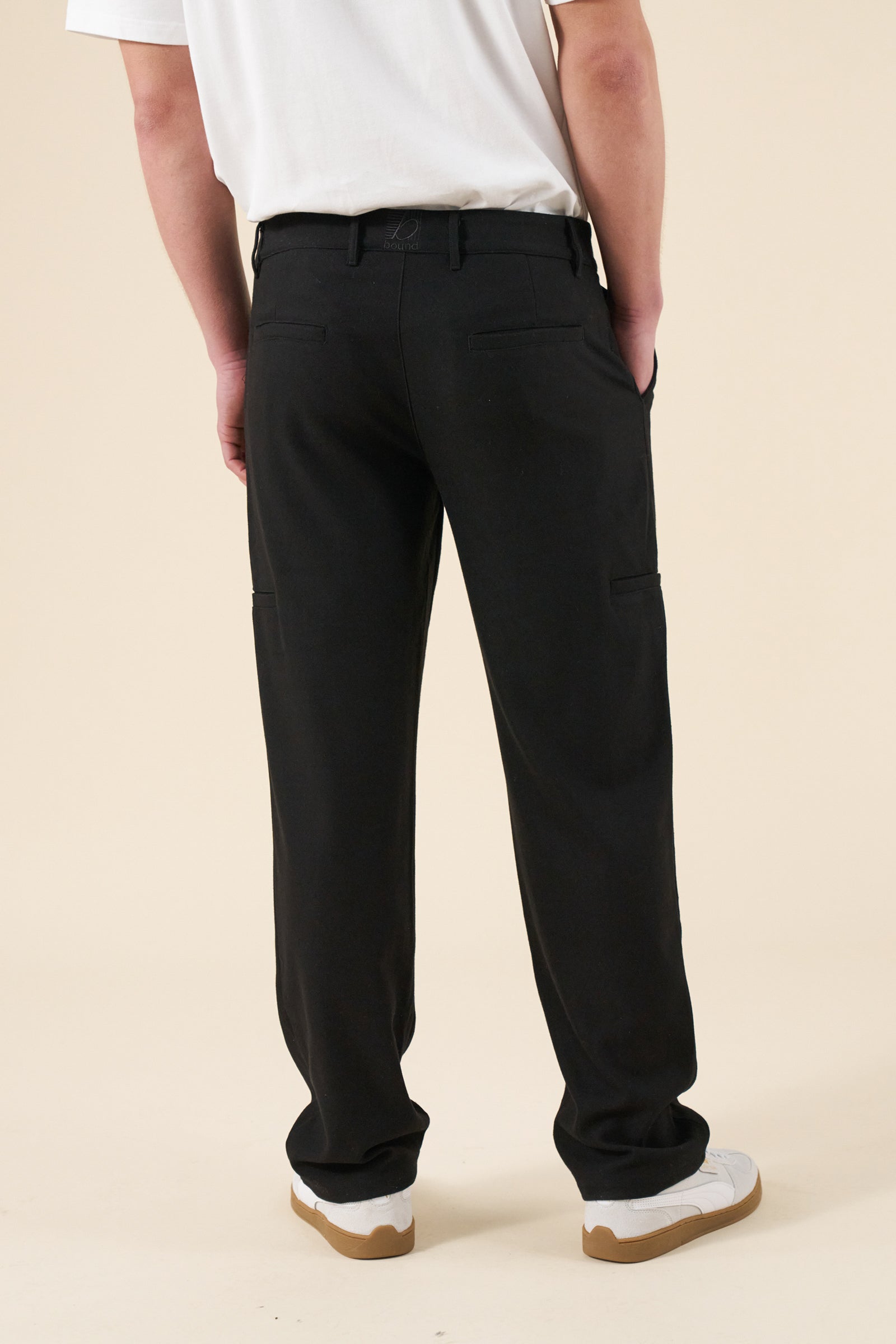 TAPERED CASUAL TROUSER  - BLACK