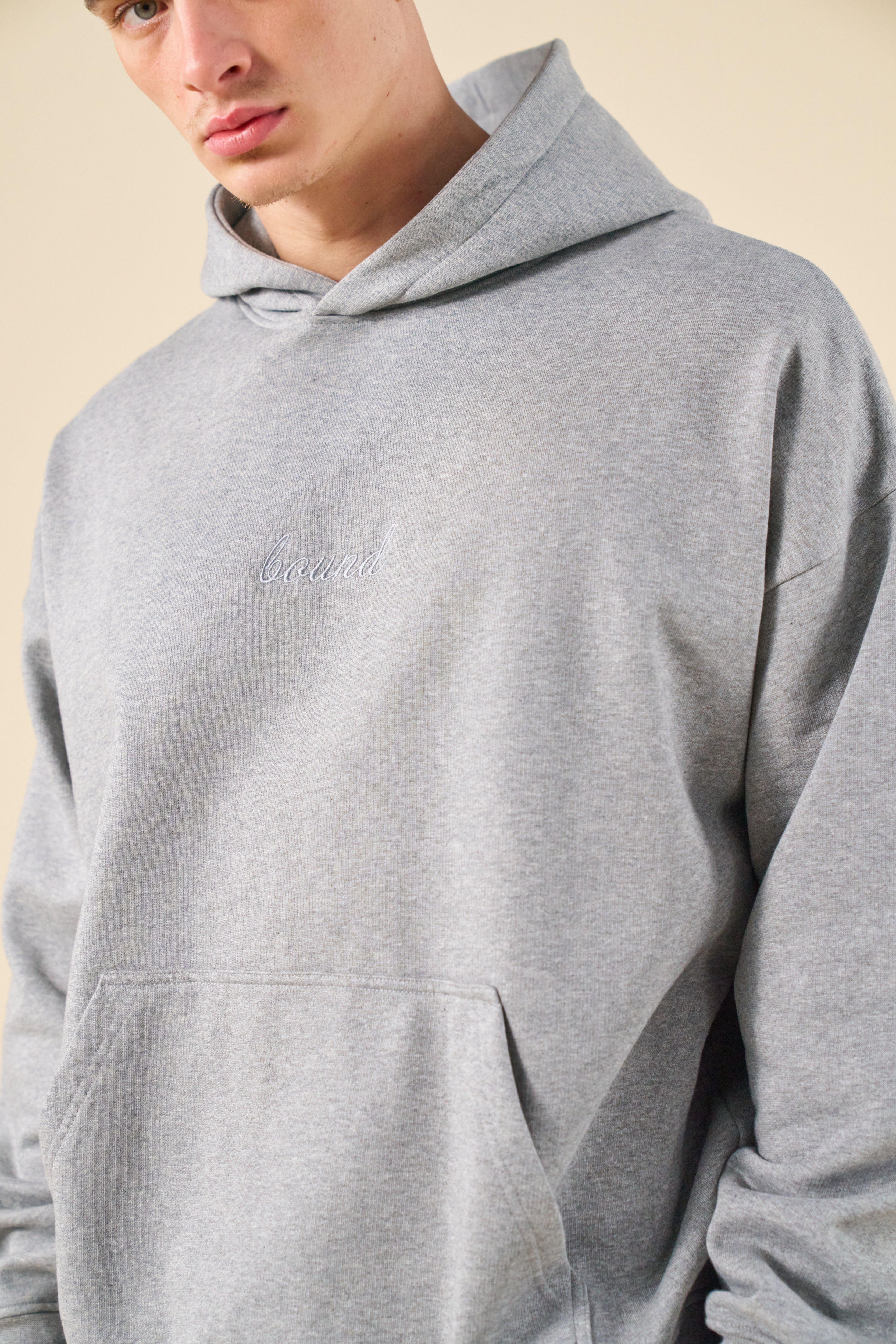 SUSTAIN HEAVY  HOODIE  - HEATHER GREY