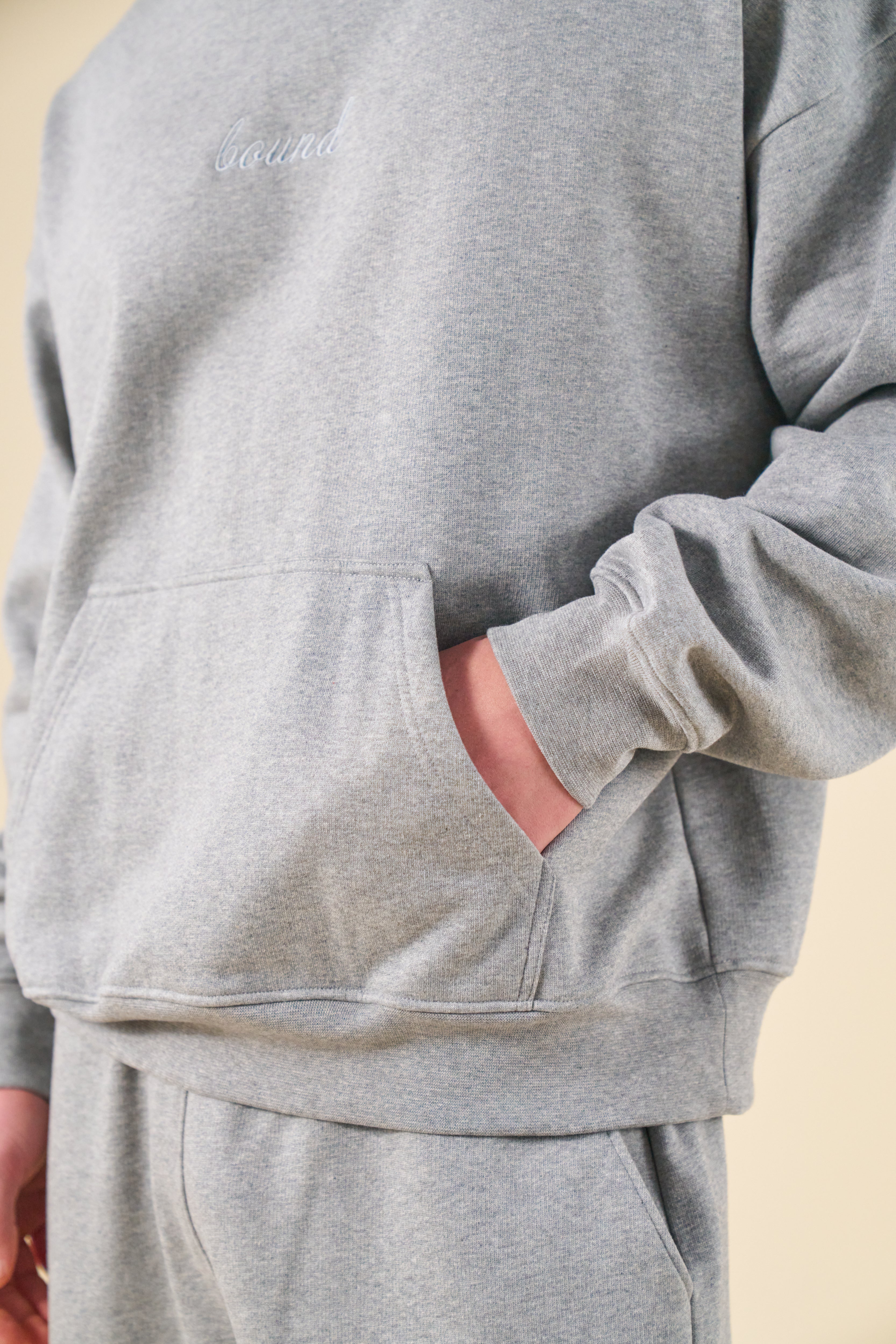 SUSTAIN HEAVY  HOODIE  - HEATHER GREY