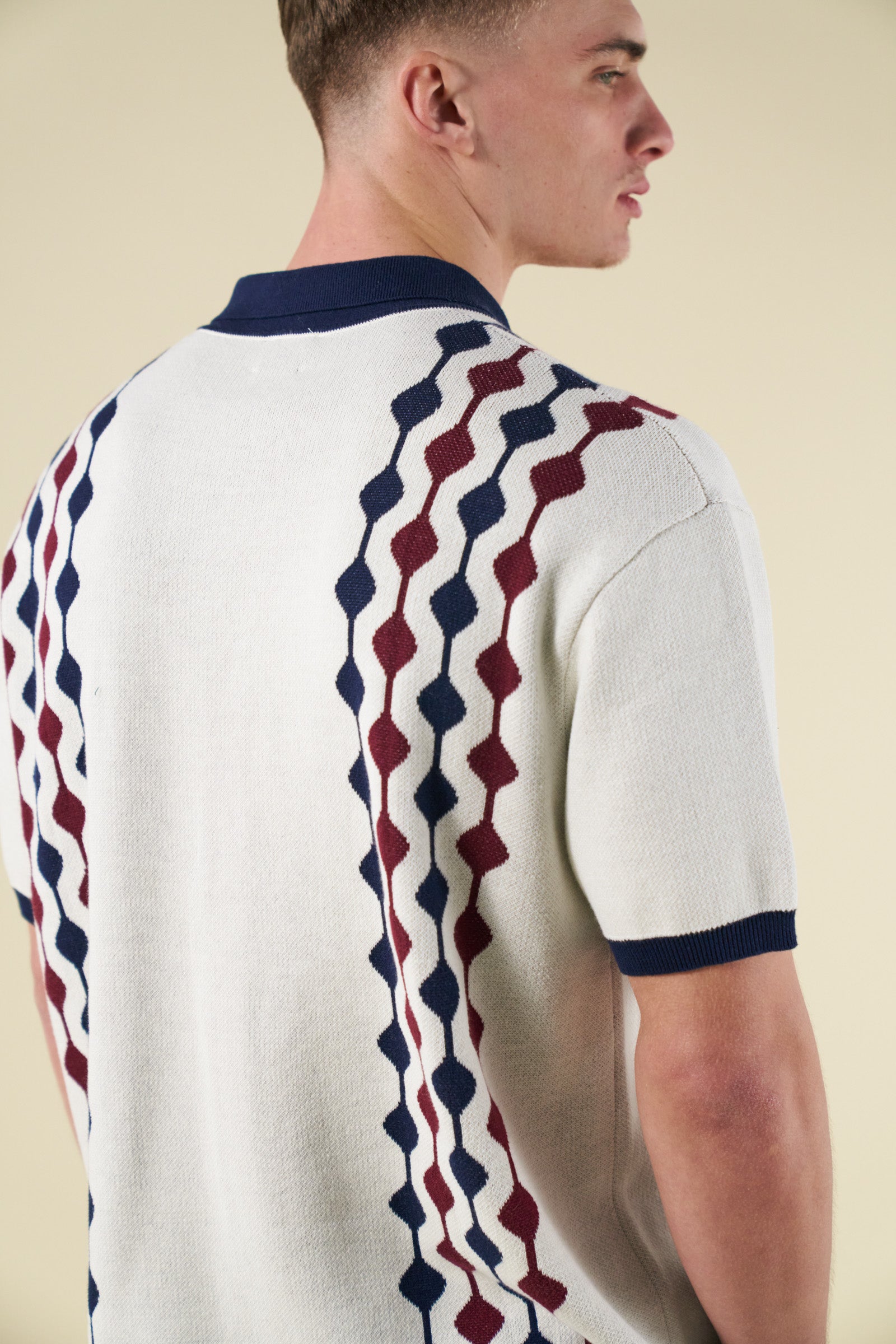 ABBEY KNIT POLO - ECRU