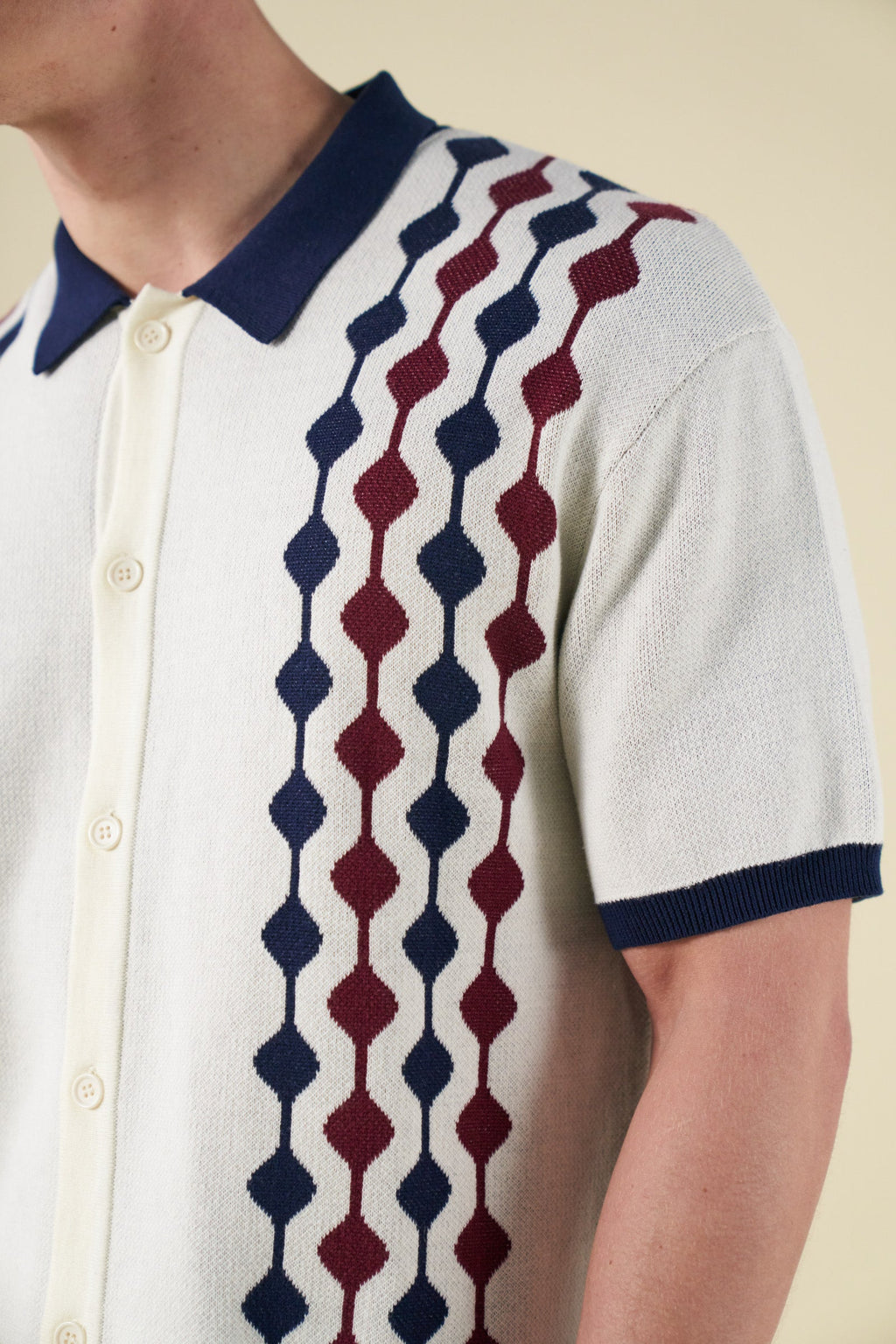 ABBEY KNIT POLO - ECRU