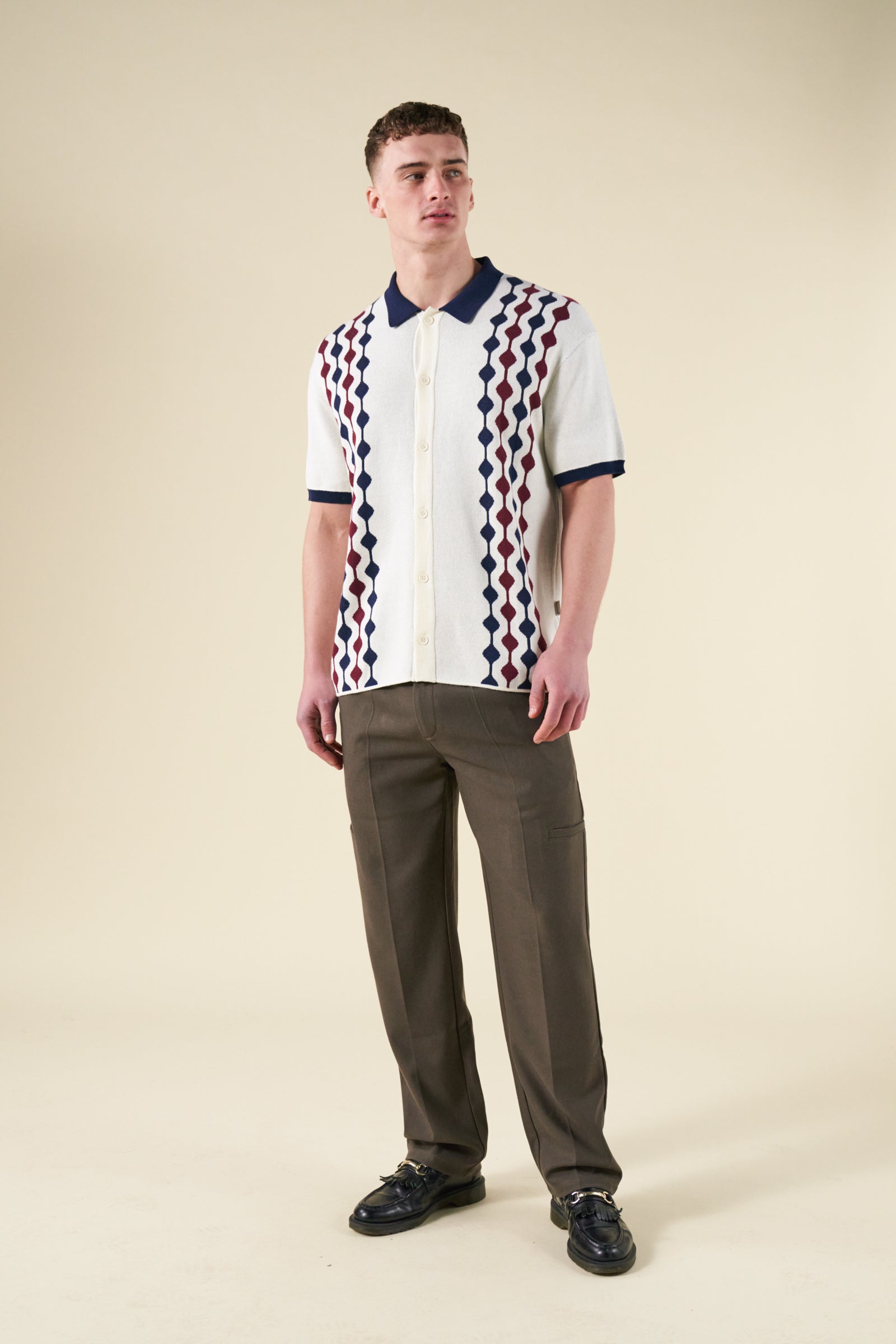 ABBEY KNIT POLO - ECRU