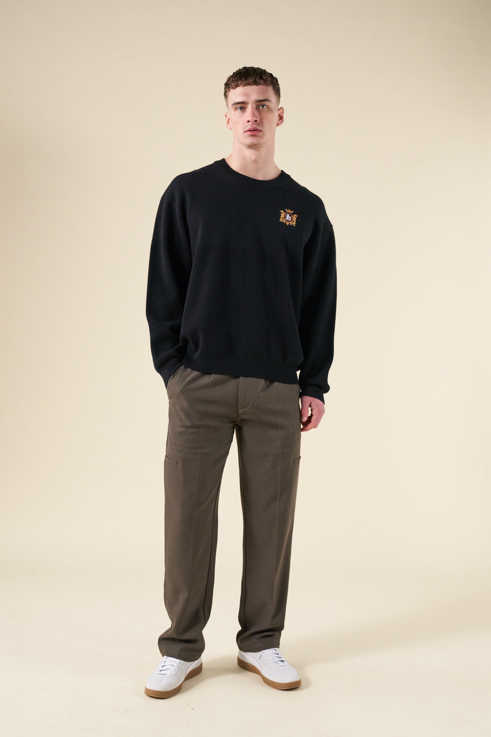 TAPERED CASUAL TROUSER  - BROWN