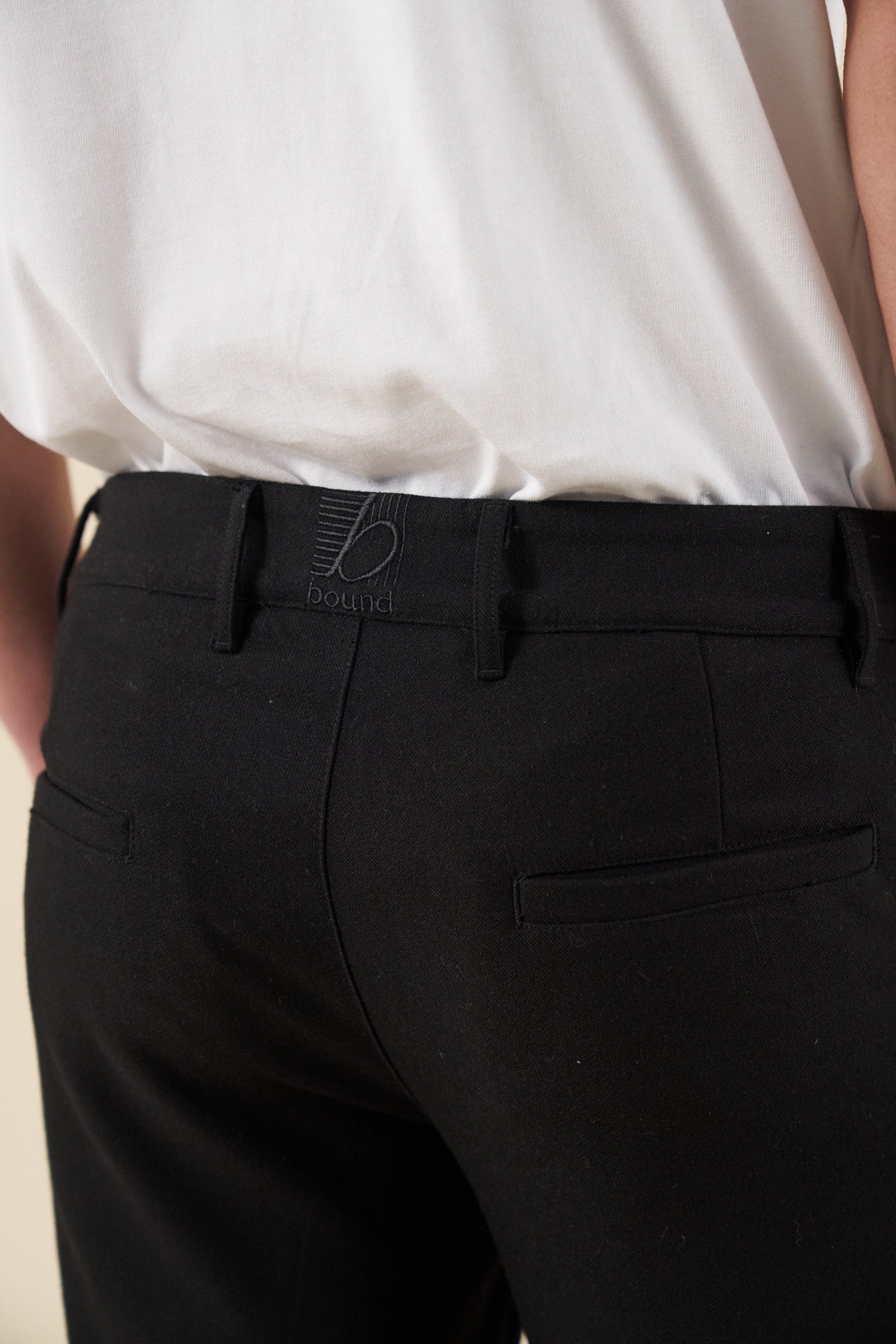 TAPERED CASUAL TROUSER  - BLACK