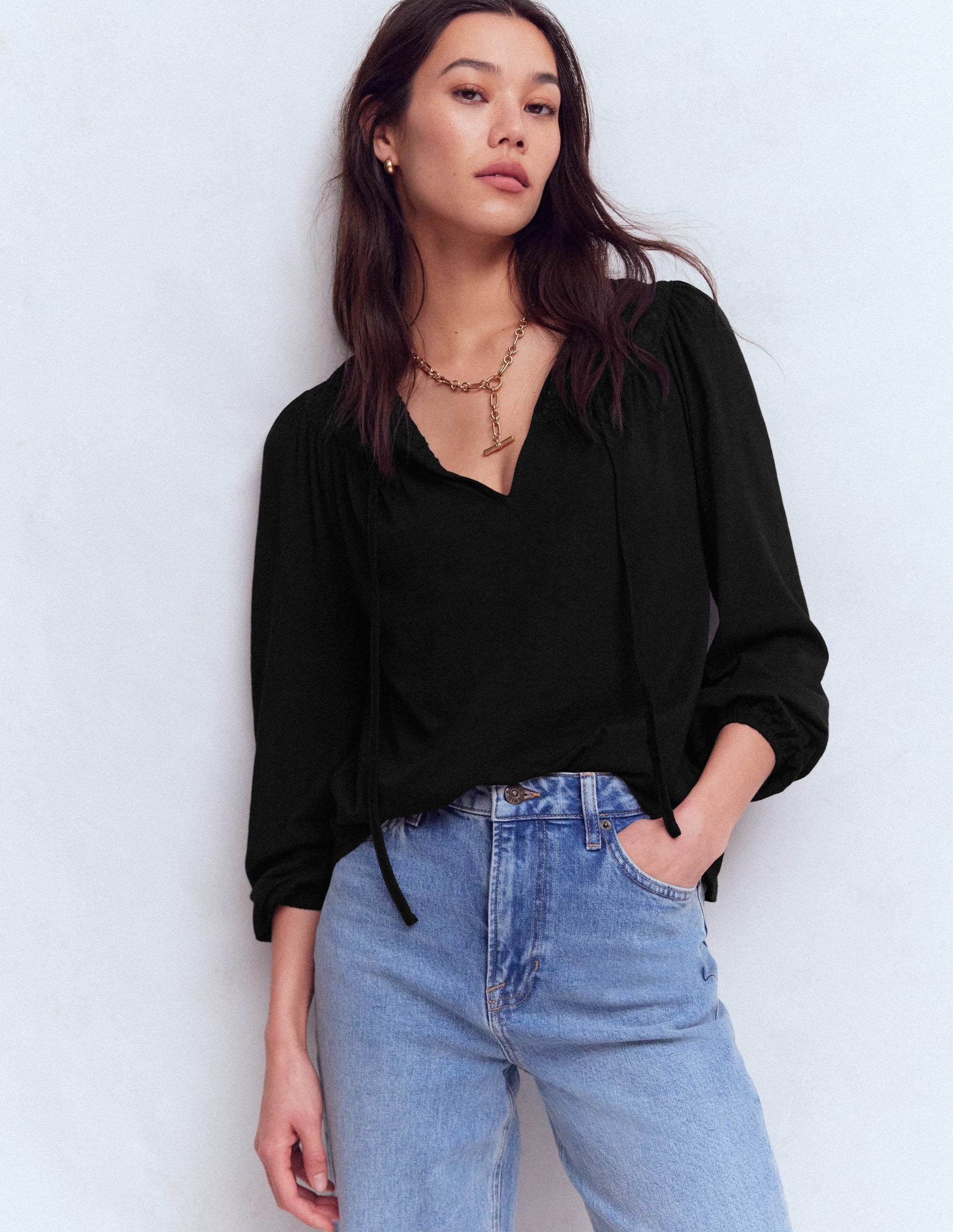 Edi Trim Detail Top-Black