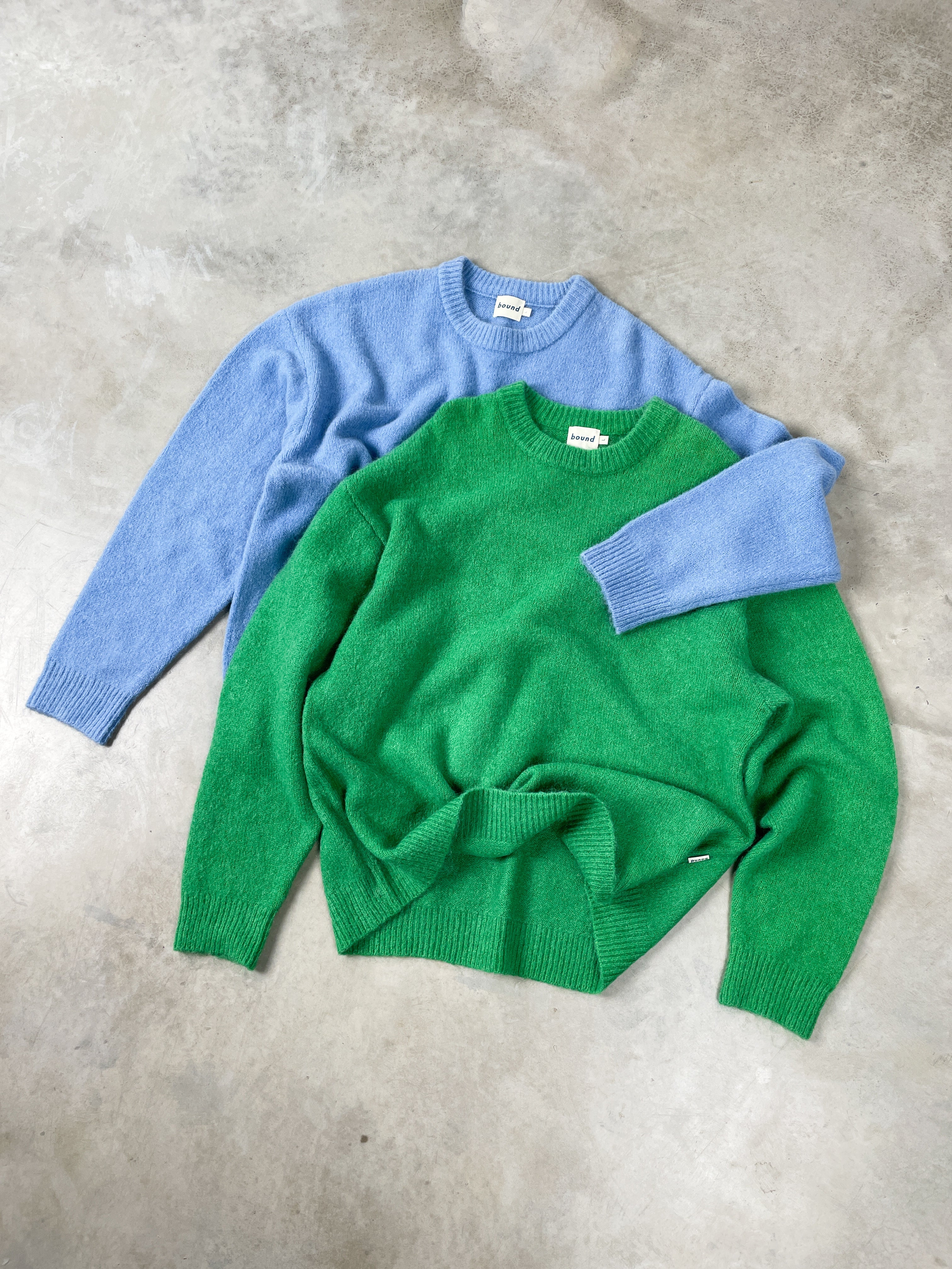 BAXTER MOHAIR BLEND SWEATER - KELLY GREEN