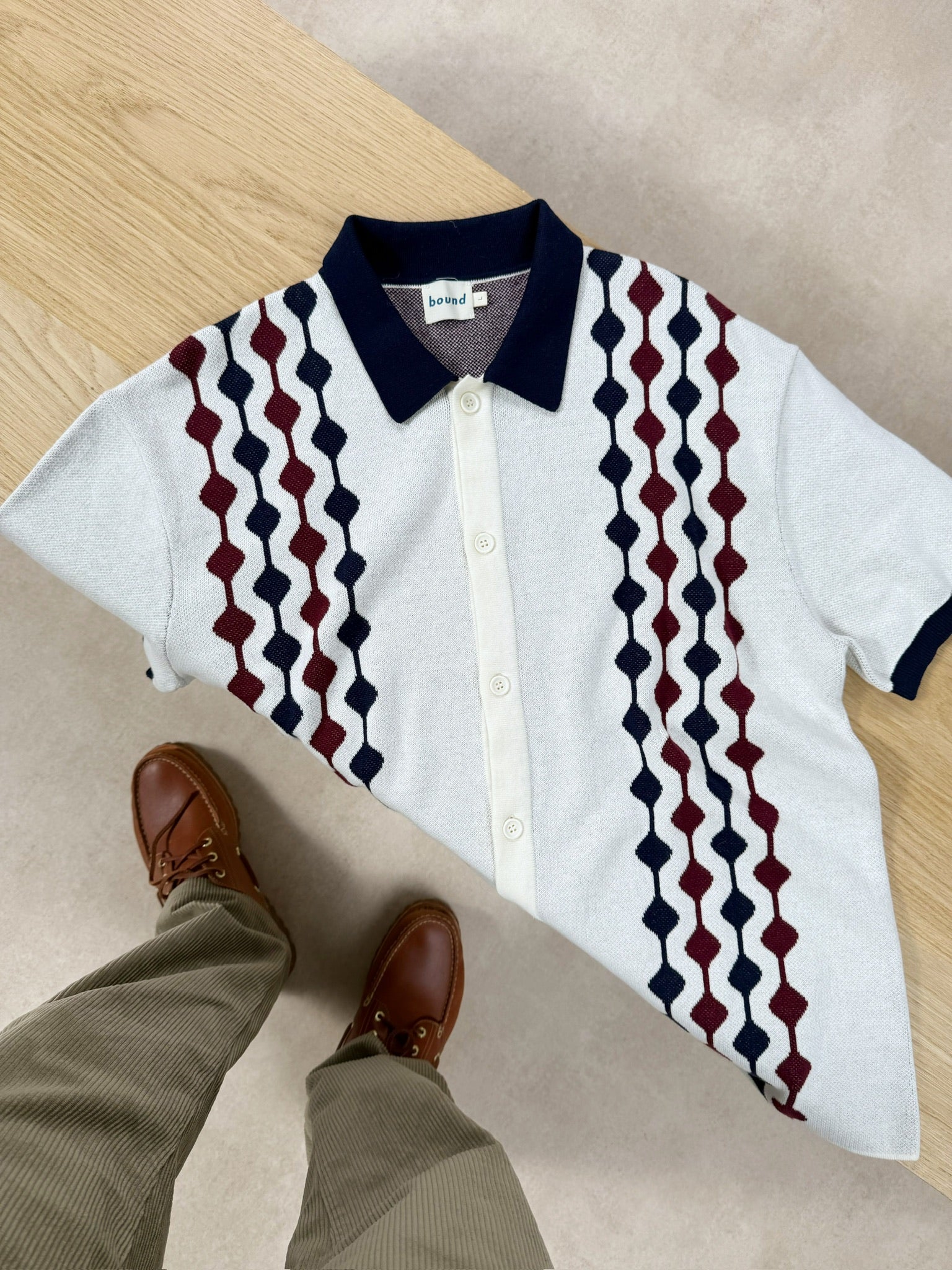 ABBEY KNIT POLO - ECRU