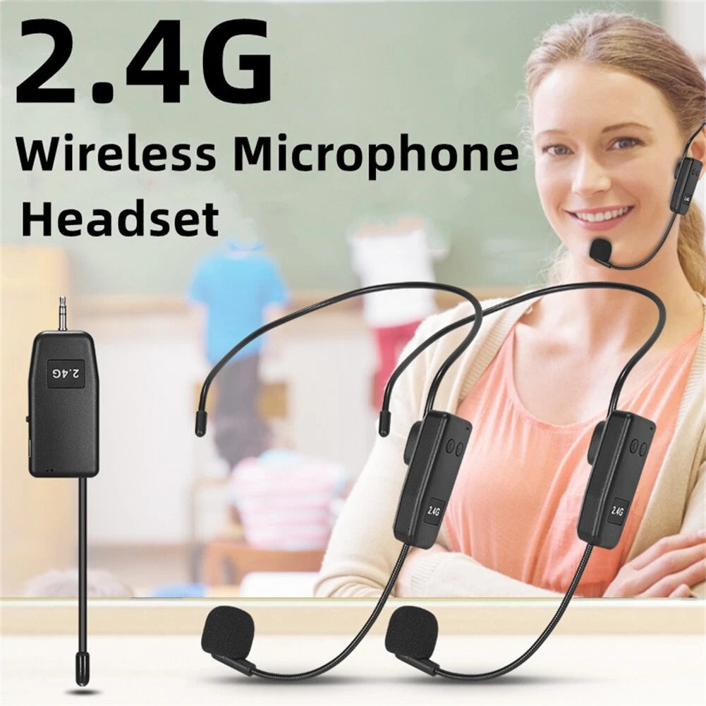 Portable Wireless Headset Microphone for Loudspeakers and Presentations