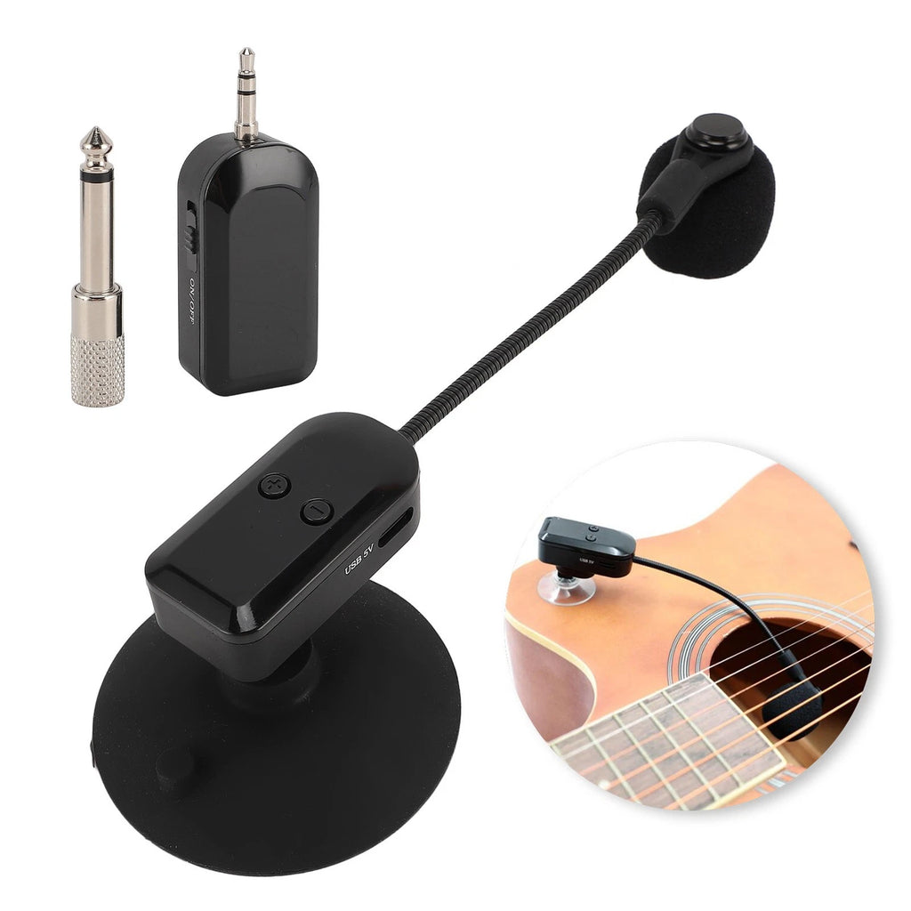 2.4G Wireless Instrument Mic Pickup System For Guitar Violin Accordion Cell