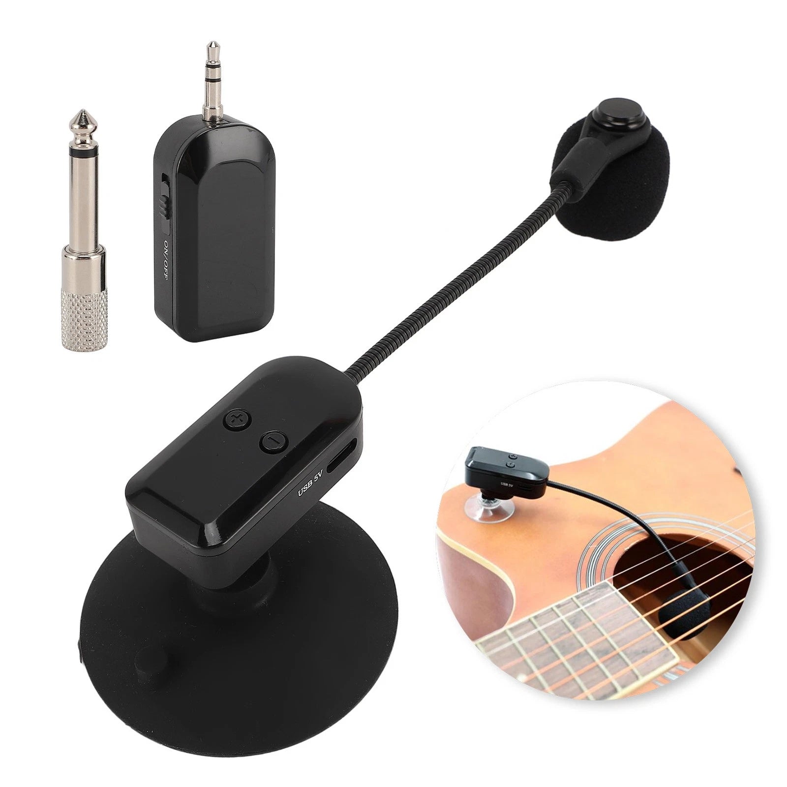 2.4G Wireless Instrument Mic Pickup System For Guitar Violin Accordion Cell