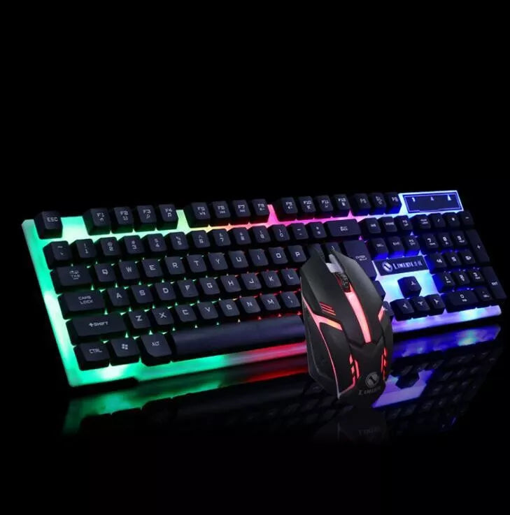 new Gaming Combo Set Wired Keyboard & Mouse LED Illuminated Backlight USB Bundle