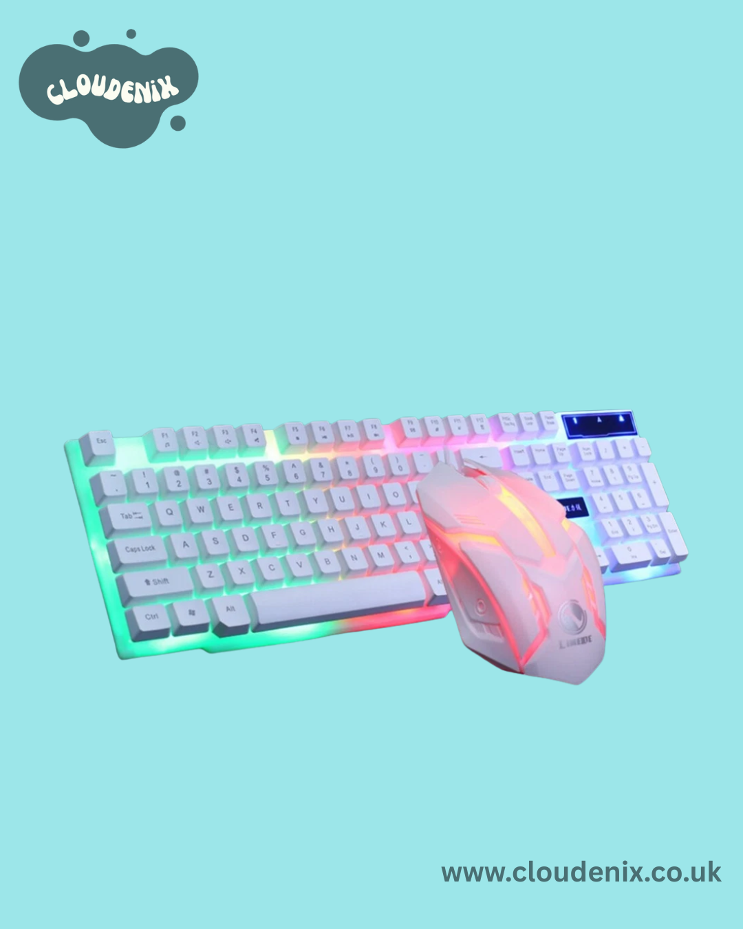 new Gaming Combo Set Wired Keyboard & Mouse LED Illuminated Backlight USB Bundle