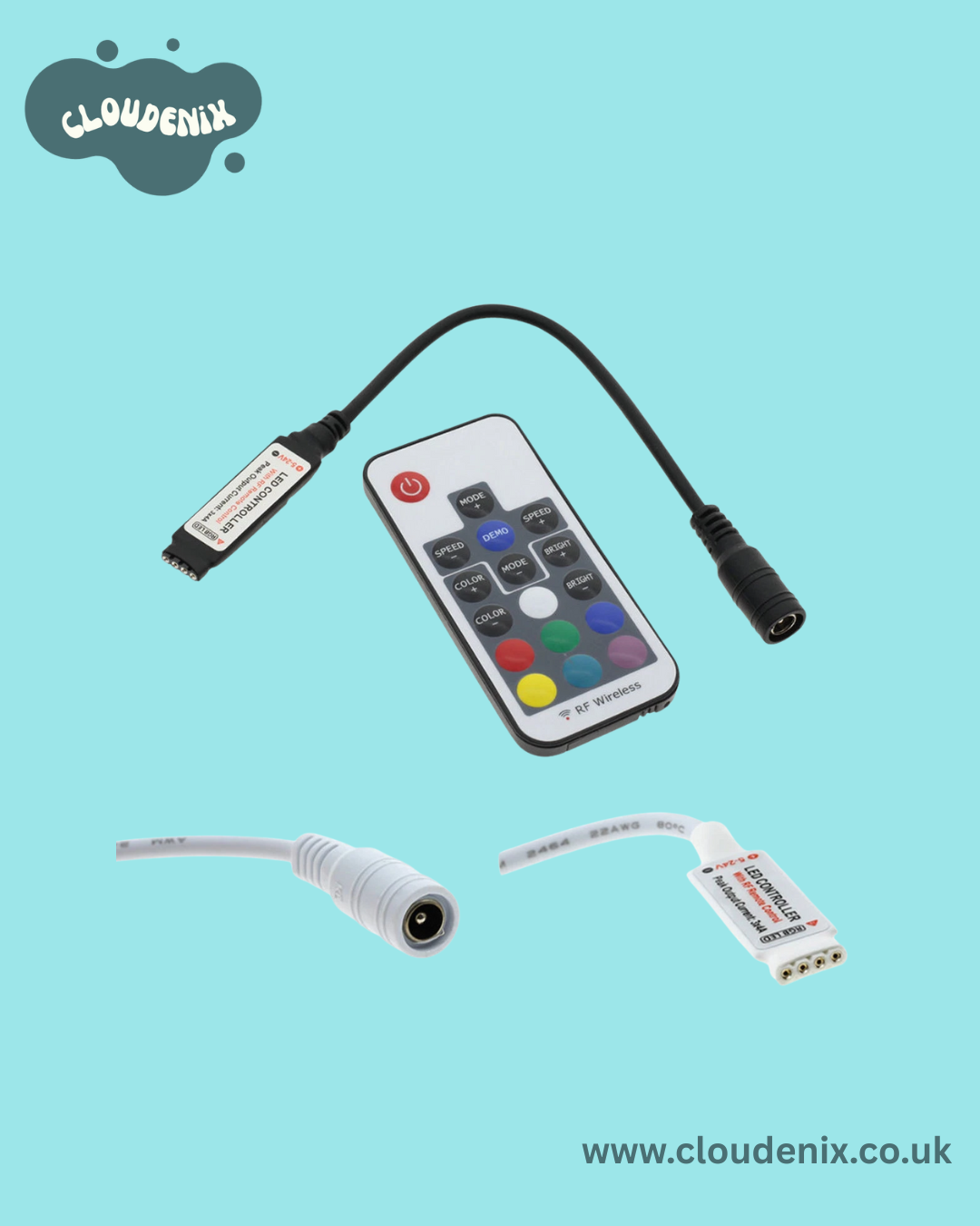 Mini Led RGB Remote Controller 5V-24V 17key RF Wireless For LED 5050 Strip RC693